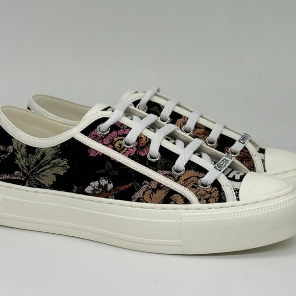 DIOR WALK'N Jardin Botaniqu Cotton Flat Lace Up Low Top Sneakers Shoes - Picture 7 of 16
